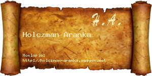 Holczman Aranka névjegykártya